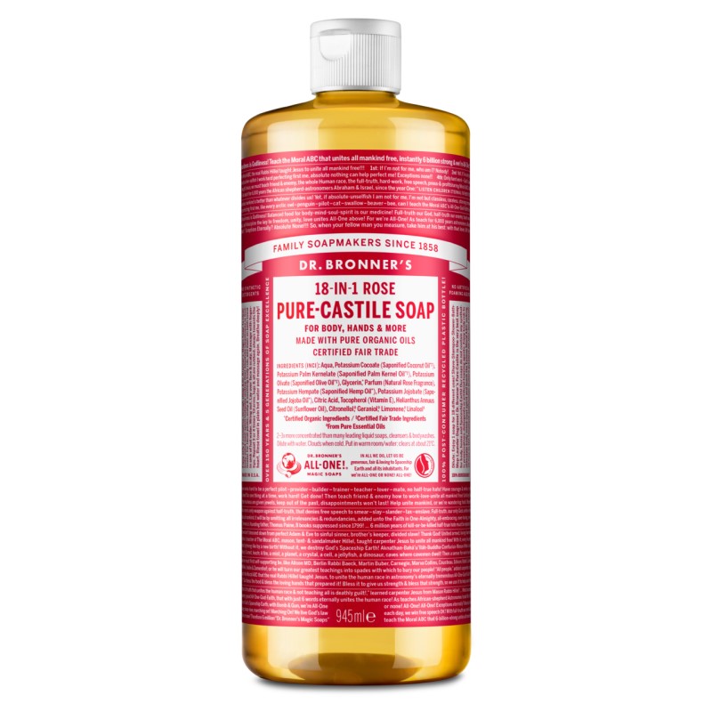 Dr. Bronner's skystas muilas18-in-1 Rose, 945 ml