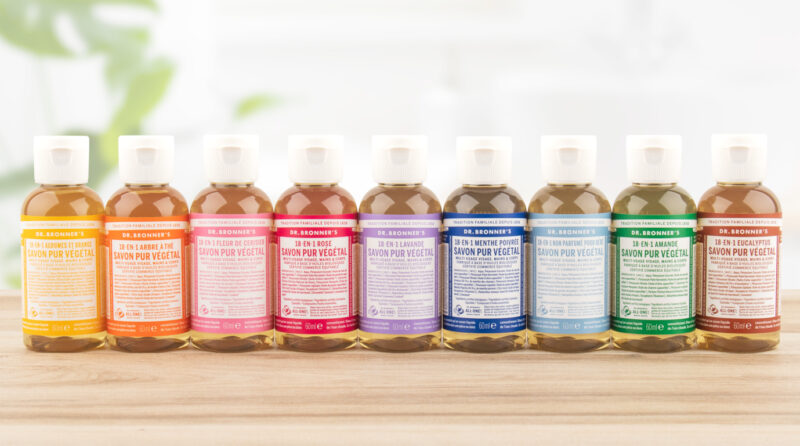 Dr. Bronner's pure liquide soap 60 ml.